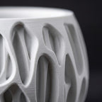Sculptural Indoor Planter with Drainage Tray, Openwork Plant Pot for Houseplants